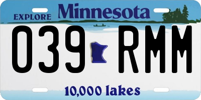 MN license plate 039RMM