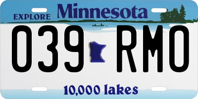 MN license plate 039RMO