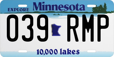 MN license plate 039RMP