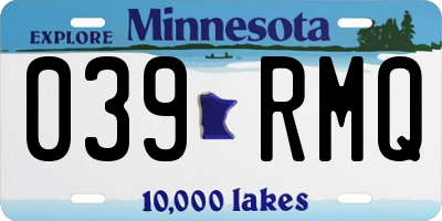 MN license plate 039RMQ