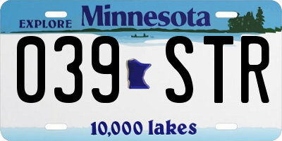MN license plate 039STR