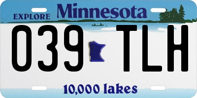 MN license plate 039TLH