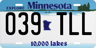 MN license plate 039TLL