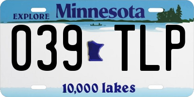 MN license plate 039TLP
