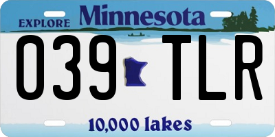 MN license plate 039TLR