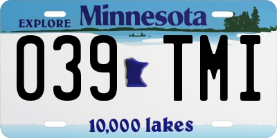 MN license plate 039TMI