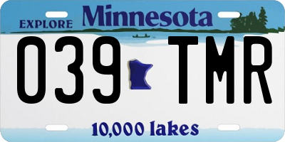 MN license plate 039TMR