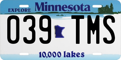 MN license plate 039TMS