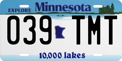 MN license plate 039TMT