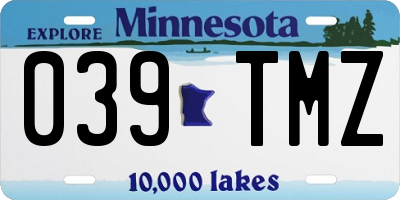 MN license plate 039TMZ