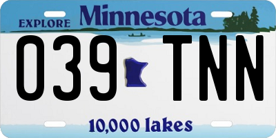 MN license plate 039TNN