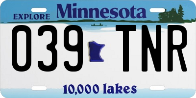 MN license plate 039TNR