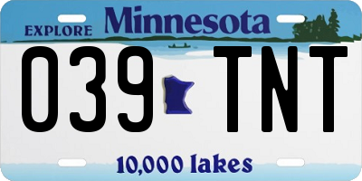 MN license plate 039TNT