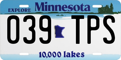 MN license plate 039TPS