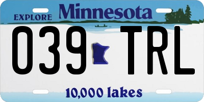 MN license plate 039TRL