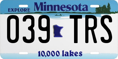 MN license plate 039TRS