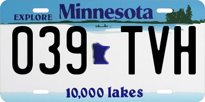 MN license plate 039TVH