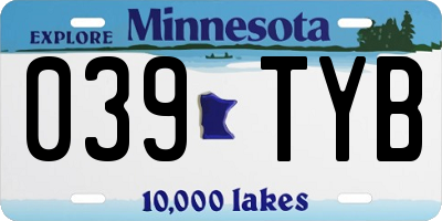 MN license plate 039TYB