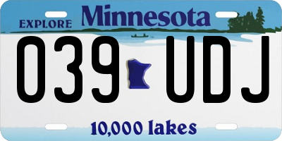 MN license plate 039UDJ
