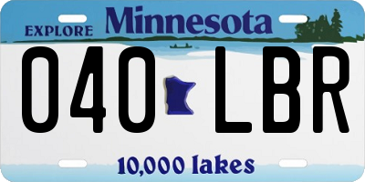 MN license plate 040LBR