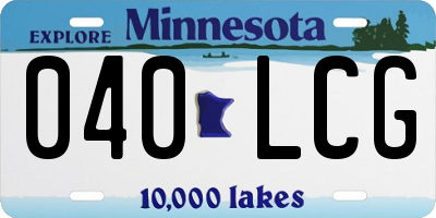 MN license plate 040LCG