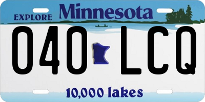 MN license plate 040LCQ