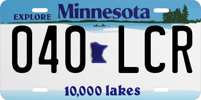 MN license plate 040LCR