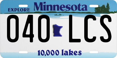 MN license plate 040LCS