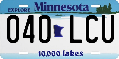 MN license plate 040LCU