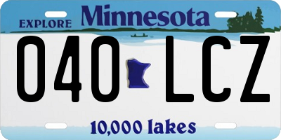 MN license plate 040LCZ