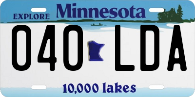MN license plate 040LDA