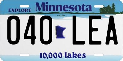 MN license plate 040LEA