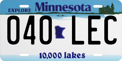 MN license plate 040LEC