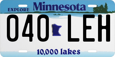 MN license plate 040LEH