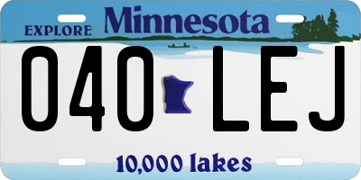 MN license plate 040LEJ