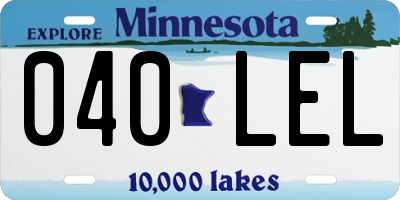 MN license plate 040LEL