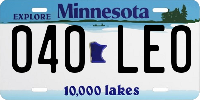MN license plate 040LEO
