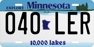 MN license plate 040LER