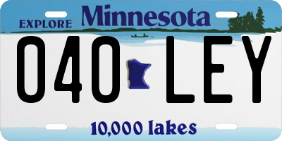 MN license plate 040LEY