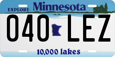 MN license plate 040LEZ