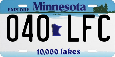 MN license plate 040LFC