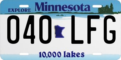 MN license plate 040LFG