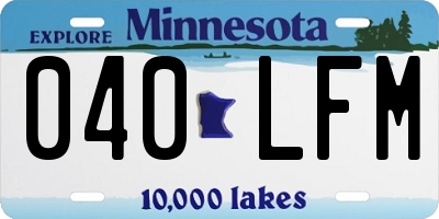 MN license plate 040LFM