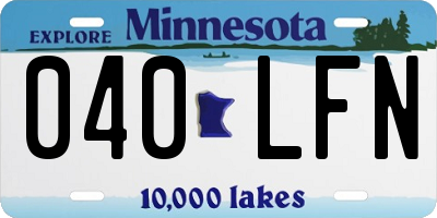 MN license plate 040LFN
