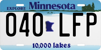 MN license plate 040LFP