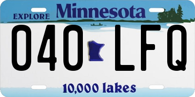 MN license plate 040LFQ