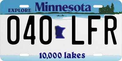 MN license plate 040LFR