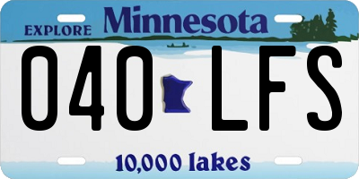MN license plate 040LFS