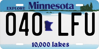 MN license plate 040LFU