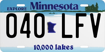 MN license plate 040LFV